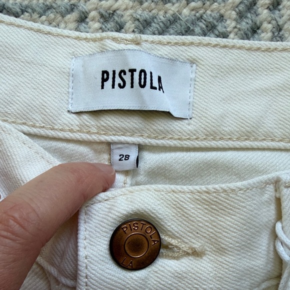 Pistola NWT Saige Jean Shorts in Eggshell - Picture 3 of 11